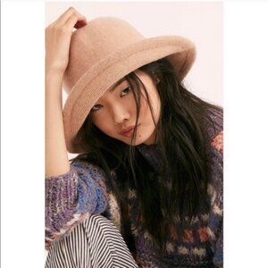Free People Devon Blush Wool Bucket Hat